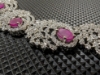 Picture of Cz necklace with pink stones