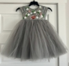 Picture of Gray embroidered tulle dress 2-3  yrs