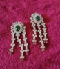 Picture of CZ earrings along with kundan set