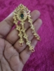 Picture of CZ earrings along with kundan set