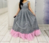 Picture of Grey and pink ball gown