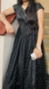 Picture of Black pearl work long dress