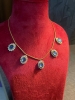 Picture of S925 tanzanite beads with mossanite stones neckset