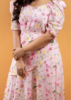 Picture of Yellow Floral Georgette Midi Dress & Pastel Pink Georgette Midi Dress