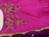 Picture of Pure raw silk pattu anarkali with maggam work