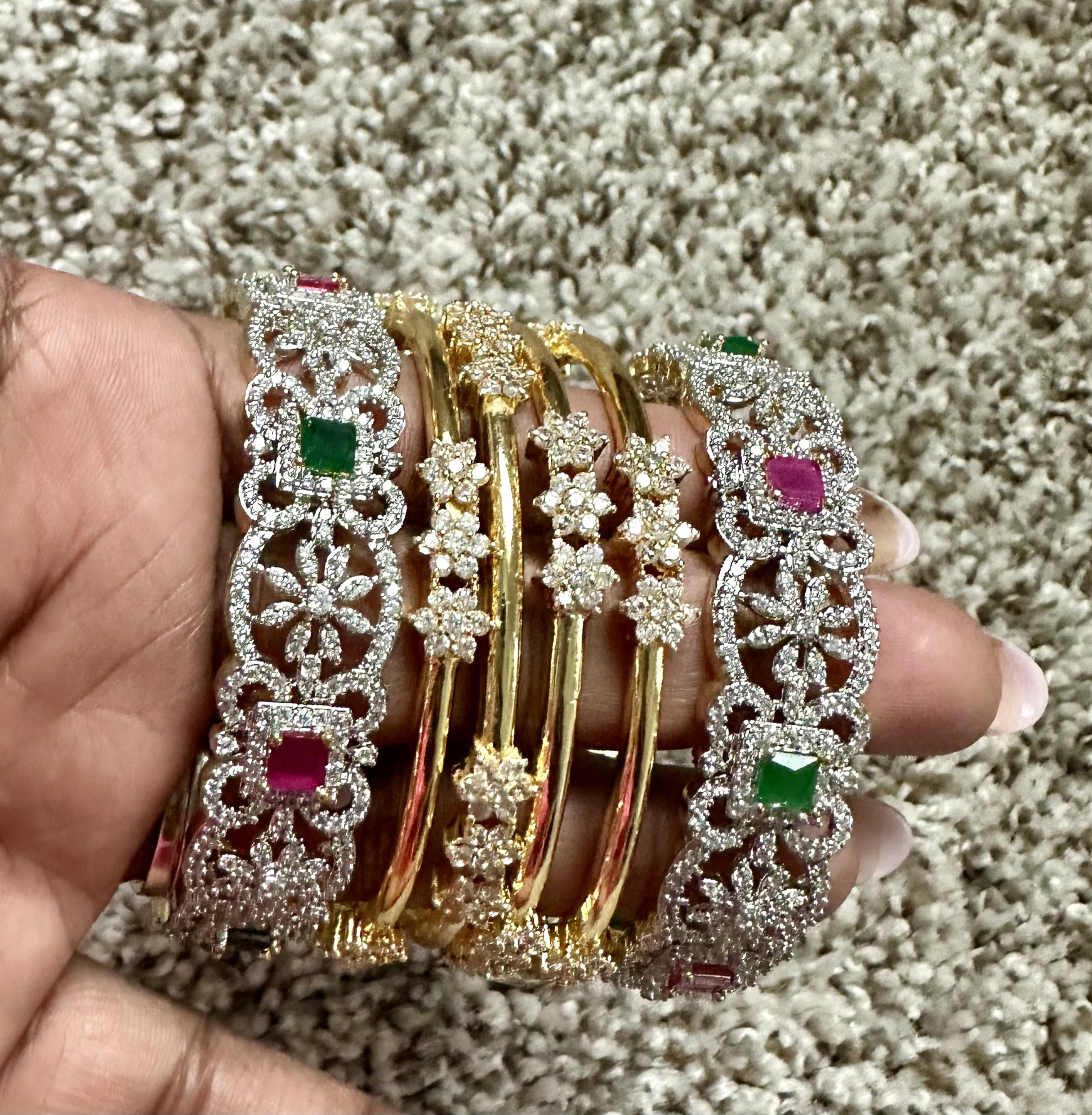 PunarviAuthentic|PreLoved|SustainableSet of 6 Premium quality bangles 2 ...