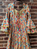Picture of New Printed cotton dress with bell sleeves