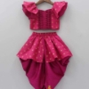 Picture of Little Muffet party frock with sling & choli with dhoti 2-3y