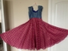 Picture of Blue and pink customized long dress