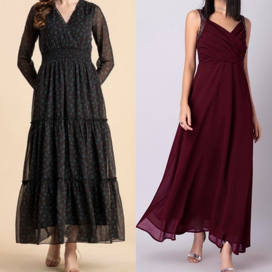 Picture of Combo of Maxi Party wear dresses