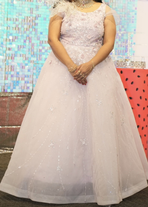 Picture of Baby pink Heavy Party wear Ball gown