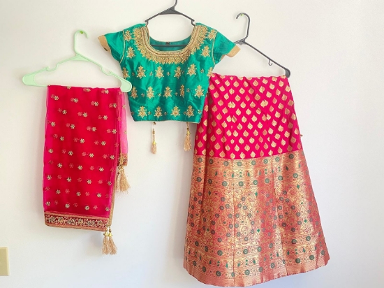 Picture of New Party Wear Lehenga with Pattu Border