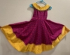 Picture of Girls pure ikkath long frock with cape.
