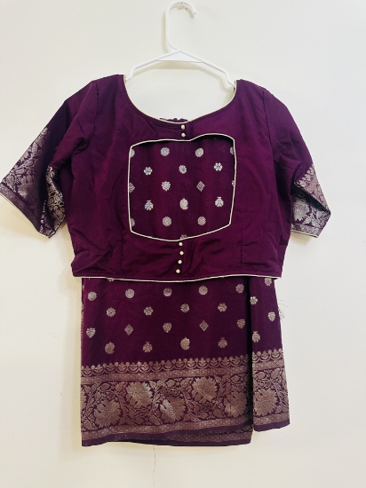 Picture of New benaras saree with silver zari