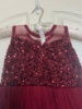 Picture of Wine Red Sequin Tulle Dress 4-6y