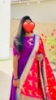 Picture of Purple rawsilk Anarkali Dress