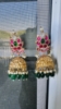 Picture of Jadau Jhumka earrings with dangling pearls
