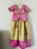 Picture of Green and pink semi pattu langa 4-5y