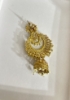 Picture of White and green stone neckpiece with jhumkas