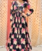 Picture of PL526 Black chinon floral alia cut anarkali