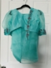 Picture of PARTY WEAR ORGANZA READY TO WEAR SAREE WITH BLOUSE AND BELT