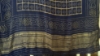 Picture of New Blue Bandhini print silk saree with puffed sleeve blouse