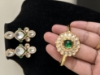Picture of Polki kundan earrings and bracelet