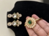 Picture of Polki kundan earrings and bracelet