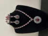 Picture of Victorian ad set with bracelet in wine red