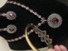 Picture of Victorian ad set with bracelet in wine red