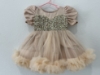 Picture of Designer champagne colour sequin dress 1-2y