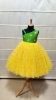 Picture of Lemon yellow and Green long frock 1y