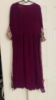 Picture of Trendy Pure Chinon Aliya cut purple color 3 piece set.