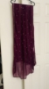 Picture of Trendy Pure Chinon Aliya cut purple color 3 piece set.