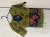 Picture of Blue and green elephant print saree