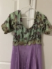 Picture of Lavender Mirror Ruffle Gown with scallop yoke