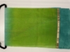 Picture of Brand new Organza parrot green and sea blue fancy saree with designer blouse