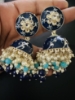 Picture of Kundan earrings combo with Maang Tika