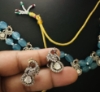 Picture of Victorian choker using Russian beads and pearls with matching earrings