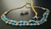 Picture of Victorian choker using Russian beads and pearls with matching earrings