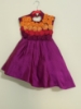 Picture of Pure silk knee length high low frock 3- 4 years