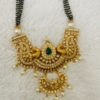 Picture of 4 lines black beads with matching earrings along with hip belt.