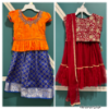 Picture of Semi silk pattu langa and fancy lehenga combo 2-3y