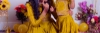 Picture of Golden yellow lehenga croptop