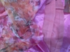 Picture of Halter Neck Bow Top with Flower Pink Skirt - Yellow Organza Floral Lehenga with Green Blouse 4-5y
