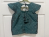 Picture of Halter Neck Bow Top with Flower Pink Skirt - Yellow Organza Floral Lehenga with Green Blouse 4-5y