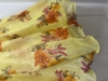Picture of Halter Neck Bow Top with Flower Pink Skirt - Yellow Organza Floral Lehenga with Green Blouse 4-5y