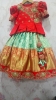 Picture of Pure Kanchi Pattu seagreen and red lehenga 2-4y 