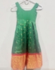 Picture of Green and red semi pattu langa 4-5y