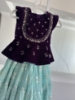 Picture of Madhu sri velvet chikankari lehenga 3-4 yrs
